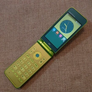 Kyocera Gratina 4G KYF31 Unlocked Android Flip Phone Keitai Green Used SIM Free - Picture 1 of 9