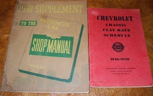 1950 50 Chevy Chevrolet Car Service Shop Manual Supplement Fleetline Styleline - Bild 1 von 9
