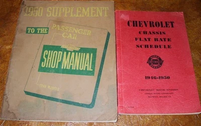 Chevy Chevrolet 1950 50 taller de servicio de autos suplemento manual Fleetline Styleline Foto 1 de 4
