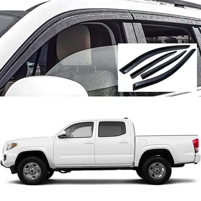 Deflector de ventana viseras de lluvia protector solar para camioneta Toyota Tacoma 2016-2023 Foto 1 de 4