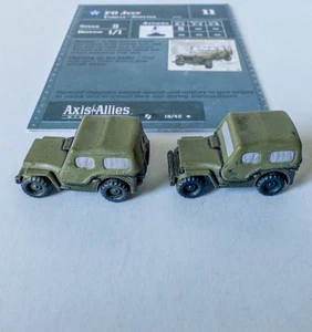 1x FO Jeep 18/45 Contested Skies Axis & Allies Miniatures - Picture 1 of 3