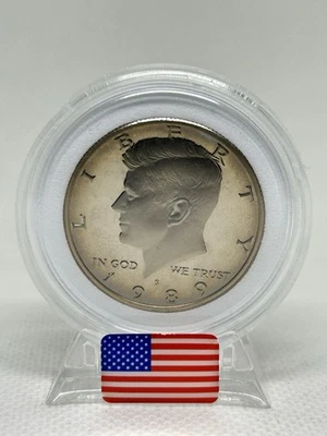 1989-S Kennedy Half Dollar Proof Coin In A Display Case & Bag 🇺🇸💯✨( Toned) - Image 1 of 4