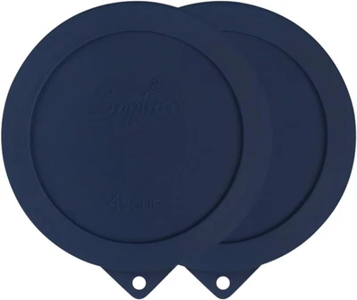 4 Cup round Silicone Storage Cover Lids Replacement for Anchor Hocking and Pyrex - Image 1 of 4