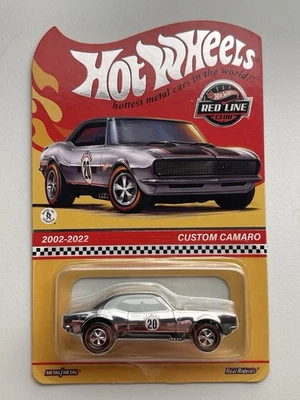 2002-2022 Hot Wheels RLC EXCLUSIVE CUSTOM CAMARO Red Line Club 20th ANNIVERSARY - Image 1 of 4