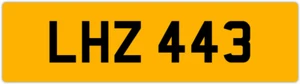 LHZ 443 L 3x3 DATELESS PRIVATE NUMBER PLATE LEE LOU LUKE LUCY LEO LISA LIAM LEN - Picture 1 of 1