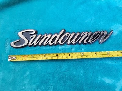 Vintage Mazda B2000 Sundowner Pickup Truck Metal Badge Emblem 1980s OEM - Image 1 of 3