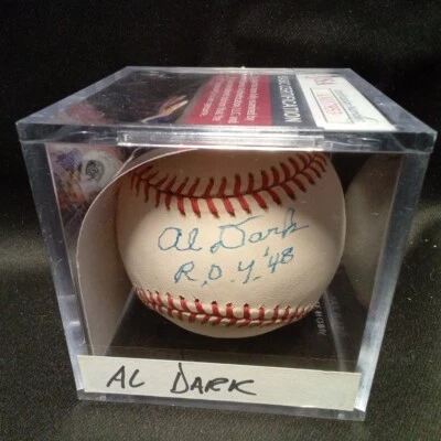 Al Dark Signed ONL Baseball Autograph "ROY 1948" Boston Braves JSA COA - BB # - Image 1 of 4