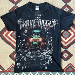 Grave Digger Monster Truck T-Shirt Mens Small Cotton Black Crewneck  - Picture 1 of 9