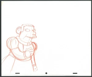 The Simpsons Lunchlady Doris Original Production Drawing OPD Animation UF - Picture 1 of 1