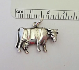 Sterling Silber 16x25mm Färse Milchkuh Charm! - Bild 1 von 9