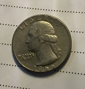 1966 QUARTER NO MINT, MULTIPLE ERRORS SEE REVERSE VERY RARE - Picture 1 of 9