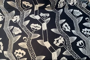 Vintage Rare Marimekko 100% Cotton Fabric Designed By Fujiwo Ishimoto “Taival” - Picture 1 of 5