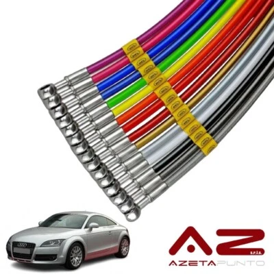 tubi freno in treccia auto aereonautica hel per audi tt mk2 8j 1.8 tfsi 2.0 tdi - Immagine 1 di 4