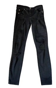 Pinc Premium big girls distressed Washed Black skinny jeans Jeggings 12 - Picture 1 of 3