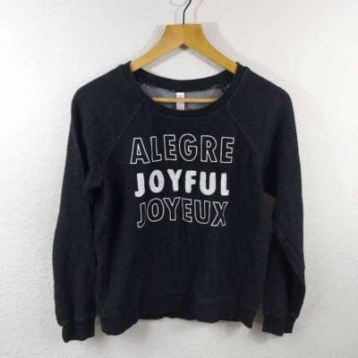 Suéter Xhilaration Mujer Negro Alegre Alegre Joyeux Manga Larga X-pequeño Foto 1 de 4