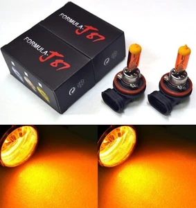 Lámpara de repuesto de luz antiniebla halógena H11 100W ámbar naranja dos bombillas apta para OE - Imagen 1 de 13