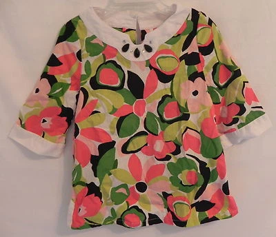 Conjunto Camisa y Corto Gymboree Floral con Gemas Tropical Usado 4T Foto 1 de 3