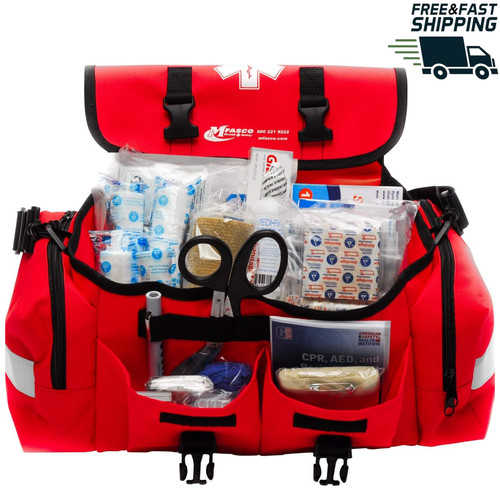 Stocked Trauma Bag Kit First Responder Medical Supplies Emergency BLS ...