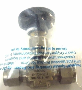Swagelok M-1KS4-SC11; 1/4" Tube OD Monel Needle Valve 3000 PSI 531NW - Bild 1 von 3