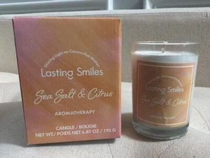 LASTING SMILES Sea Salt & Citrus Aromatherapy Candle 6.87oz NEW - Picture 1 of 1