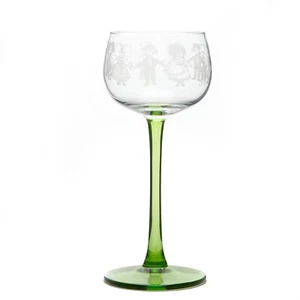 Alsace white wine glasses - Hansi mat decor (Farandole) - Picture 1 of 3