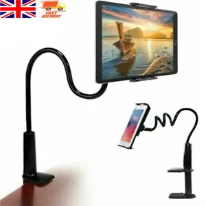 Long Lazy Arm Mount Mobile Phone Holder For Android iPhone Bed Desk Clamp UK - Picture 1 of 12