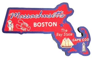 Imán de nevera de aluminio Massachusetts The Bay State - Imagen 1 de 1