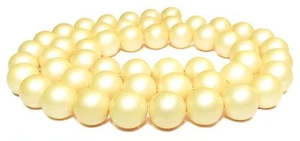 😏 Muschelkernperlen champagner matt 8 mm Kugeln Perlen Strang Muschelperlen 😉 - Bild 1 von 1