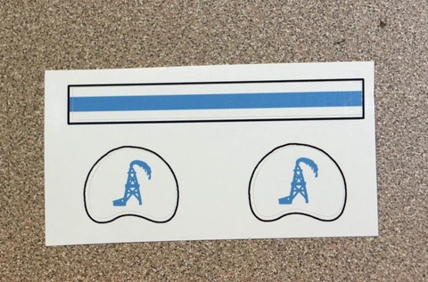 1960 Prototype Houston Oilers custom *DECAL SHEET ONLY* Football Gumball Helmets Cover