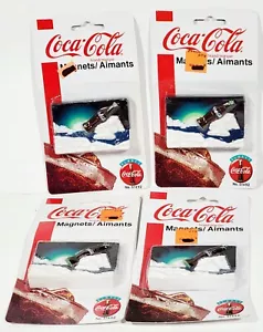 4 Coca-Cola Magnet 1998 coke bottle on ice burgh No. 51492 in original package - Picture 1 of 14