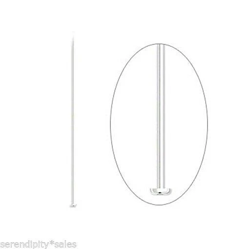 2 pulgadas 24 ga HEADPINS Plateado Latón 100 unidades Pasadores de Cabeza Sin Plomo Sin Níquel Foto 1 de 1