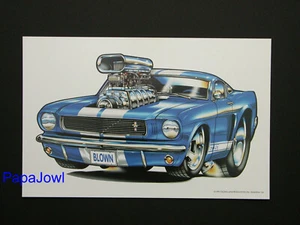 Muscle Machines 1966 Ford Mustang 66 Pony Druck Kunst Poster Rohan Day 11" mal 17" - Bild 1 von 1