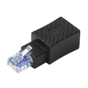 Adaptateur convertisseur RJ45 mâle vers femelle, connecteur réseau LAN (droit) F - Zdjęcie 1 z 9
