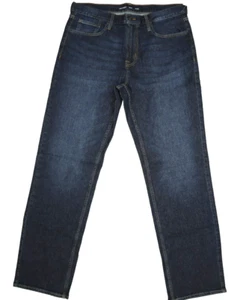 Old Navy Loose Built In Flex Dark Wash 5-Pocket Denim Blue Jeans Mens 36x34 - Picture 1 of 12