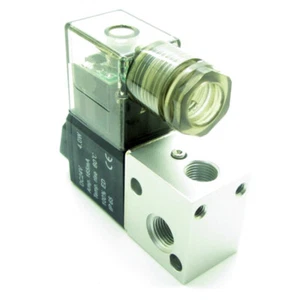 Elettrovalvola pneumatica DC24V 3 vie 2 posizioni NC 1/8"PT 3V1-06 - Foto 1 di 10