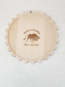 Schneidebrett Toro Dorado Golden Bull Holz Bauernhaus Rund Grillen Neu - Bild 1 von 2
