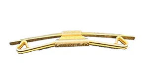 "SWANK 50" Gold-tone Curled Ends Clip-on Collar Bar - Picture 1 of 7
