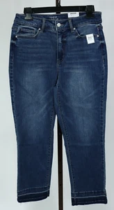 Womens Ladies Blue Denim High Rise Crop Jeans Size 6 NEW - Picture 1 of 3