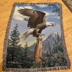 Soaring Flying Bald Eagle Throw Blanket 60X 48 Inches