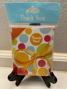 Creative Converting Thank You Notes "Chic Birthday" Pattern w/Envelopes 8ct. - Picture 1 of 2