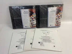 Creative Memories POWER LAYOUTS 2 scatole e 3 guide polipropilene nero nuovo con scatola - Foto 1 di 4