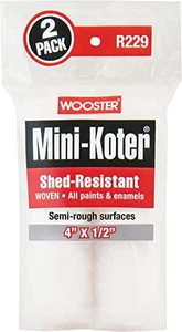Wooster 4" Mini-Koter Shed-Resistant 1/2" Nap 2-Pack Roller Cover - R229-4 - Picture 1 of 3