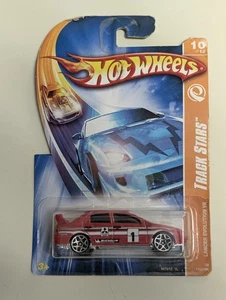 Hot Wheels Track Stars 10 of 12 Lancer Evolution VII 110/196 Red - Picture 1 of 9