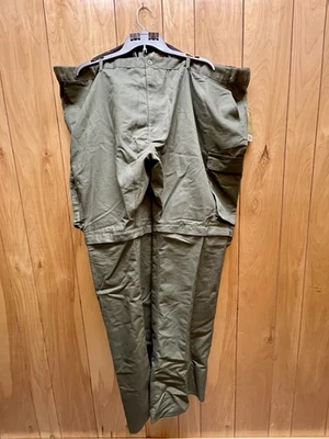 Size 52 Boy Scouts Of America Official Uniform Men’s Green Canvas Pants Zip Off - Image 1 of 4