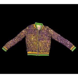 New Mardi Gras Sequin Jacket Women’s Size Small - Picture 1 of 6