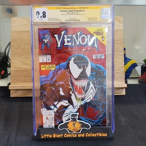 Venom: Lethal Protector #1 - DOBLE FIRMADO por Milgrom + Michelinie - CGC 9.8 - Imagen 1 de 10