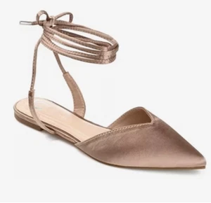 NEU Journee taupe Theia Knöchelriemen flach 7 $ 75 - Bild 1 von 7