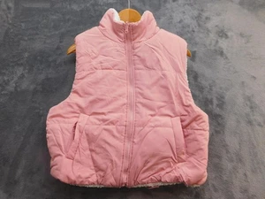No Boundaries Vest Womens Juniors Large 11-13 Pink Reversible Sherpa Puffer - Picture 1 of 8
