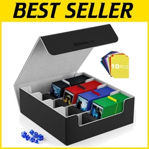 Premium Trading Card Storage Box - 2400+ Cards with Dividers, Magnetic Closure - Picture 1 of 9