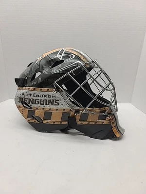 匹兹堡企鹅富兰克林 GFM 1500 NHL 球队全尺寸青年守门员面具 — 第 1/4 张图片